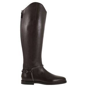 Brunello Cucinelli Women Classic Leather Boot With Precious Spurs